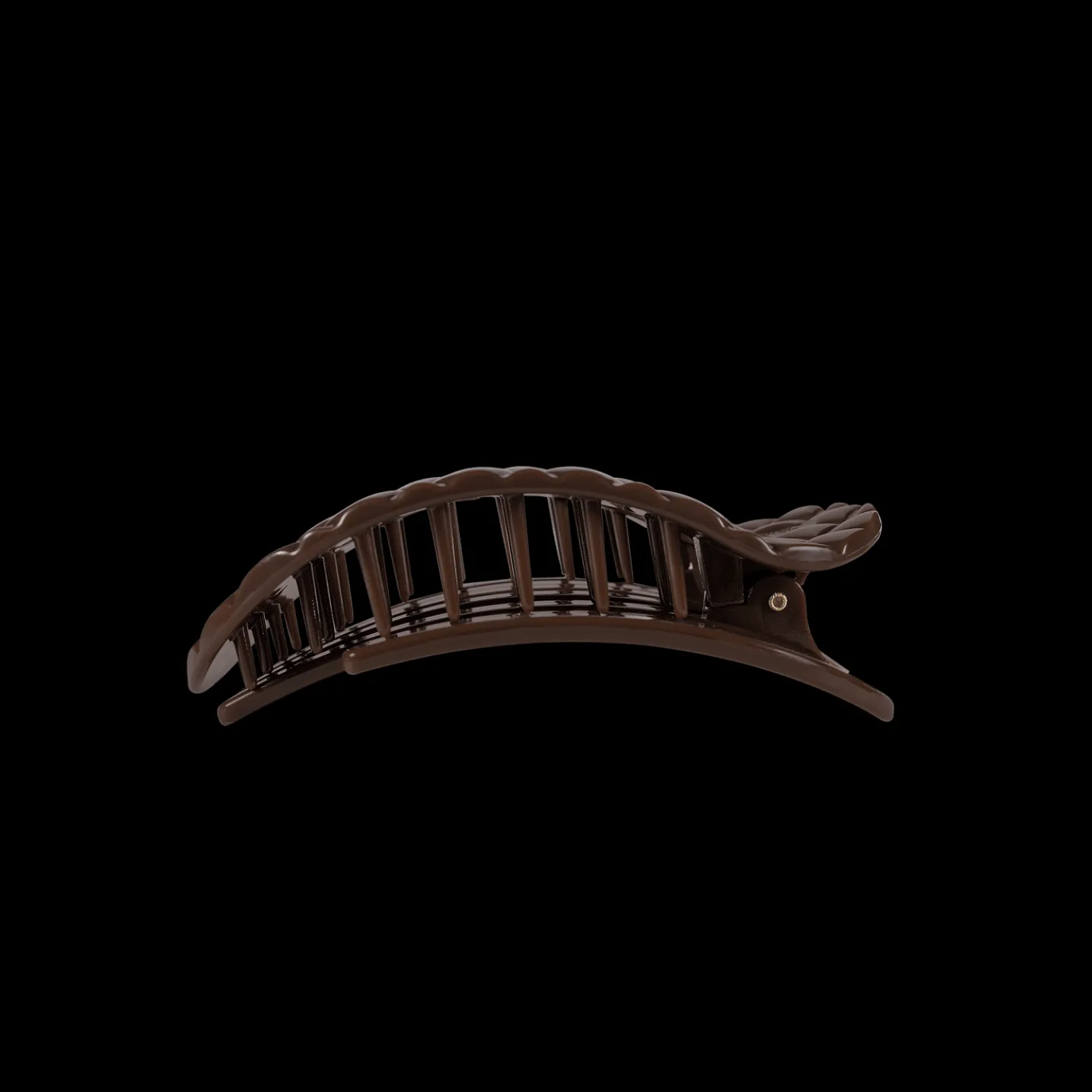 Truly Taupe Quilted Small Flat Round Hair Clip