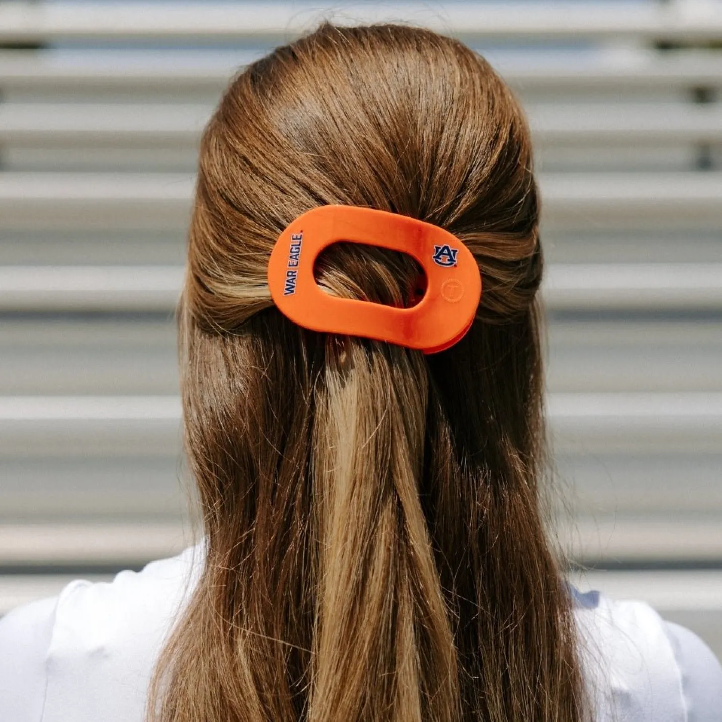 War Eagle! Medium Flat Round Hair Clip